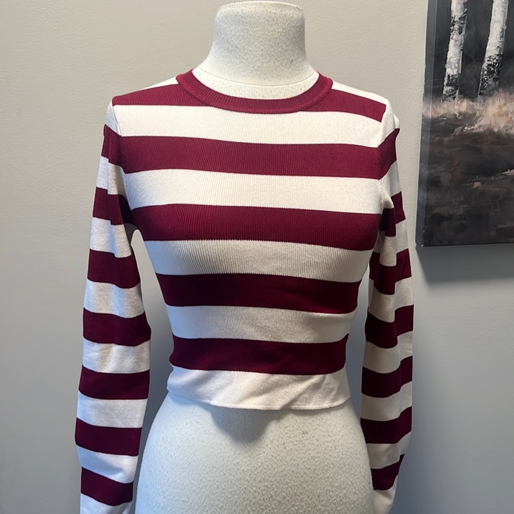 NWT Zara striped sweater with stretch
